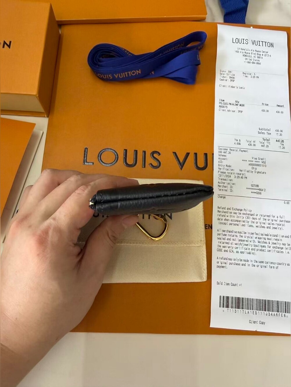 Louis Vuitton Black Monogram Empreinte Key Pouch - Picture 5 of 14